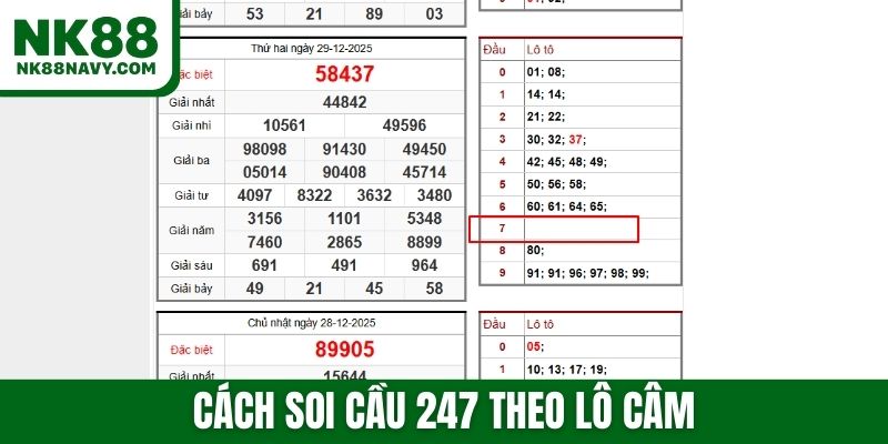 Cách soi cầu 247 theo lô câm
