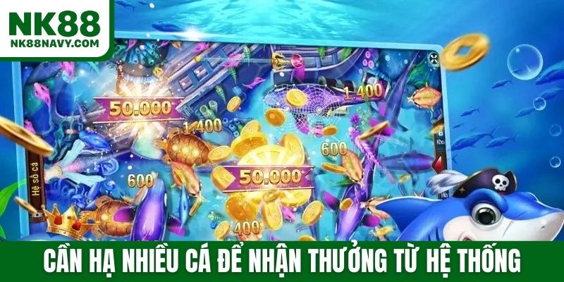Cần hạ nhiều cá để nhận thưởng từ hệ thống